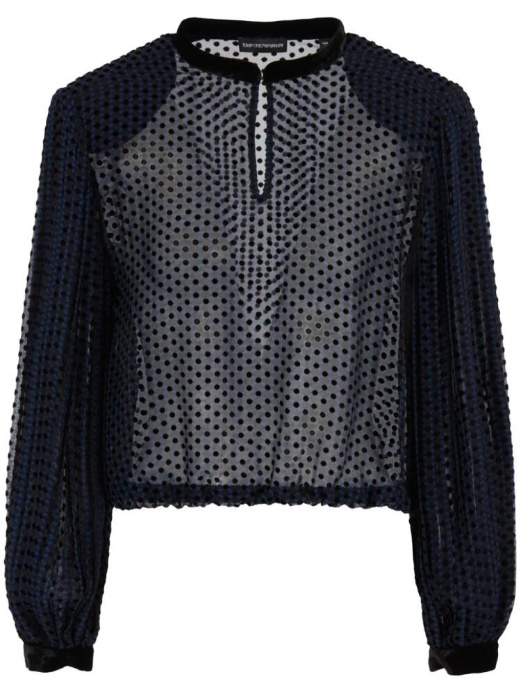 Emporio Armani polka-dot sheer blouse - Black Cover