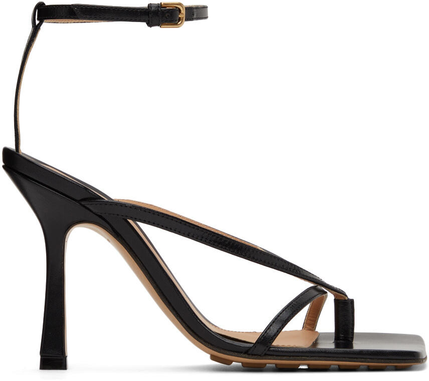 Bottega Veneta Black Stretch Heeled Sandals Cover