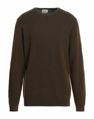 Brooksfield Man Sweater Khaki Wool, Cotton, Polyamide Cover