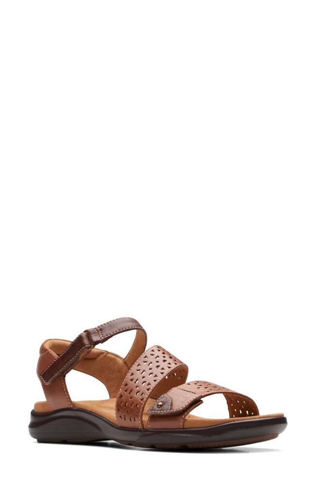 Clarks(r) Kitly Way Sandal in Tan Leather Cover