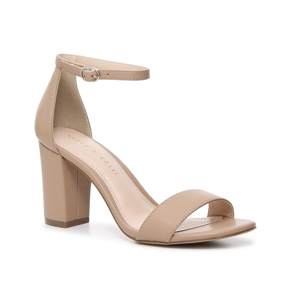 Kelly & Katie Wide Width Hailee Sandal | Women's | Beige Synthetic Wide Cover