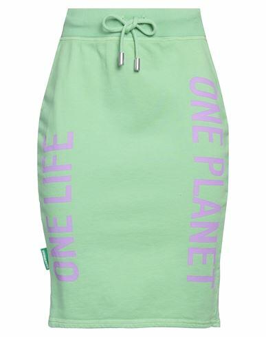 Dsquared2 Woman Mini skirt Light green Cotton, Elastane Cover