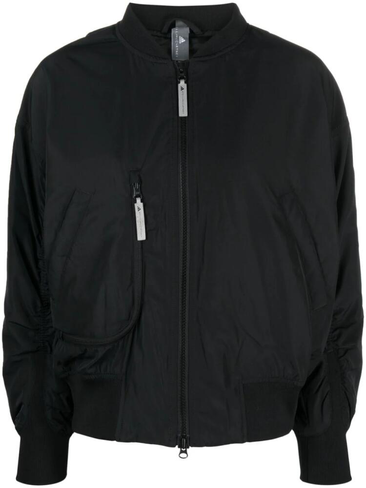 adidas by Stella McCartney x Stella McCartne logo-print lightweight jacket - Black Cover