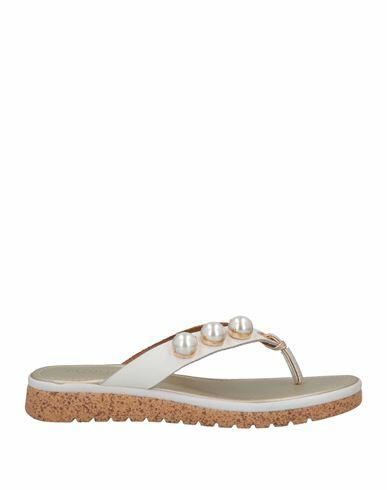 Carlo Pazolini Woman Thong sandal White Soft Leather Cover