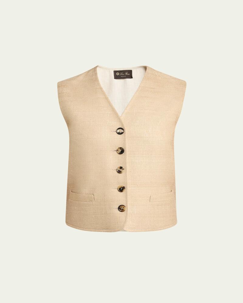 Loro Piana Rob Raw Tussah Silk Vest Cover