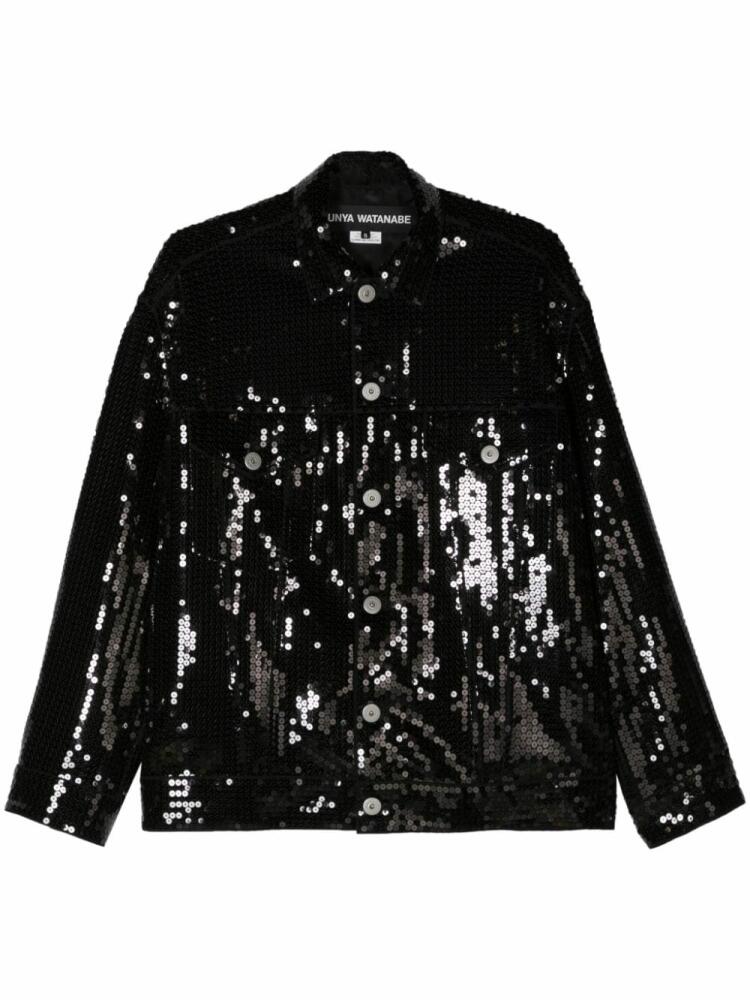 Junya Watanabe sequined shirt jacket - Black Cover