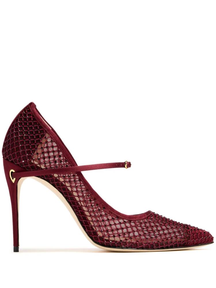 Jennifer Chamandi 105mm Lorenzo pumps - Red Cover