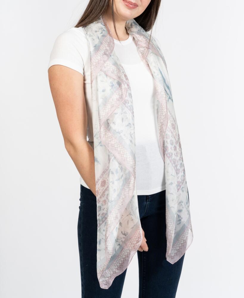 Vince Camuto Women's Birdy Floral Printed Square scarf - Ivory Neutral Cover