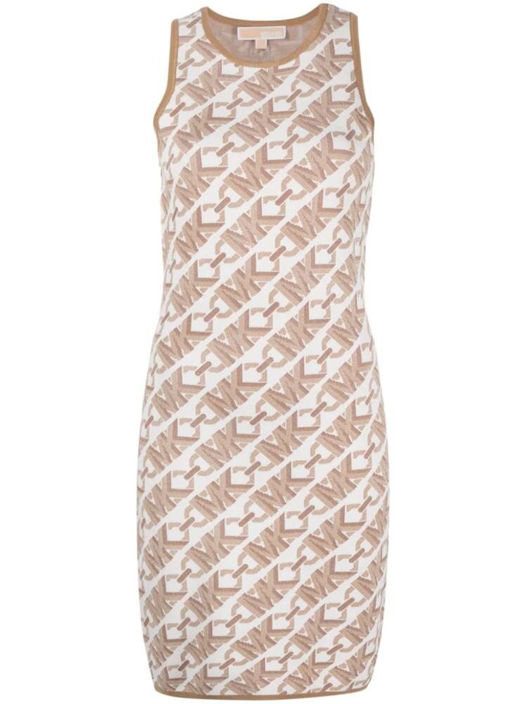 Michael Michael Kors monogram-jacquard sleeveless dress - Brown Cover