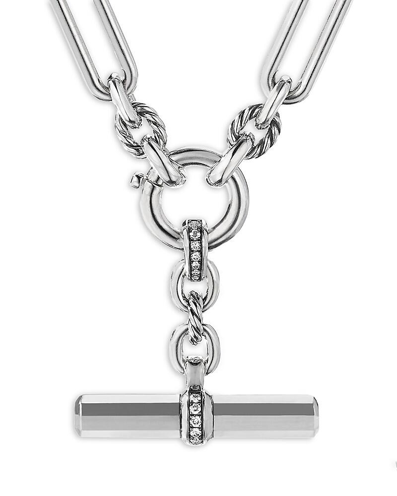 David Yurman Sterling Silver Lexington Link Necklace with Diamonds, 18 Cover