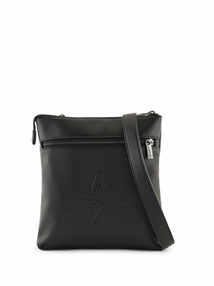 Armani Exchange logo-embossed messenger bag - Black Cover