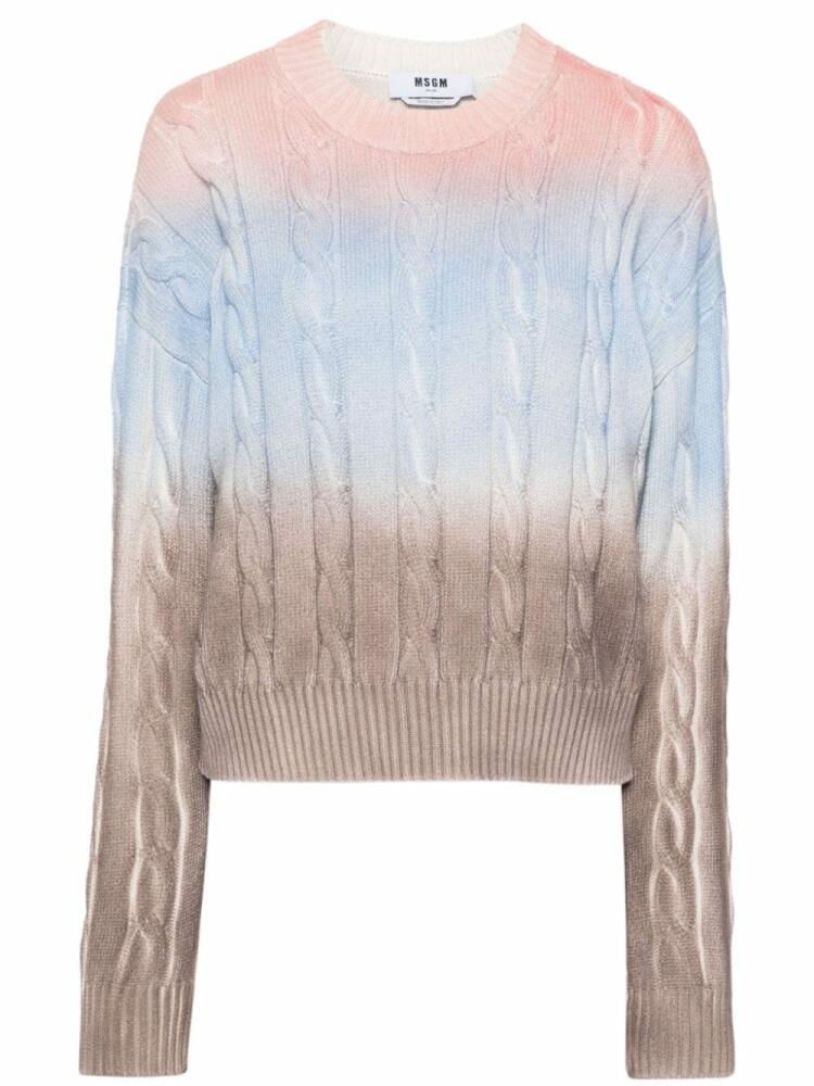 MSGM cable-knit jumper - Pink Cover