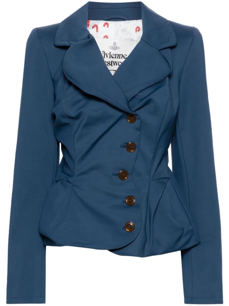 Vivienne Westwood gathered asymmetric blazer - Blue Cover