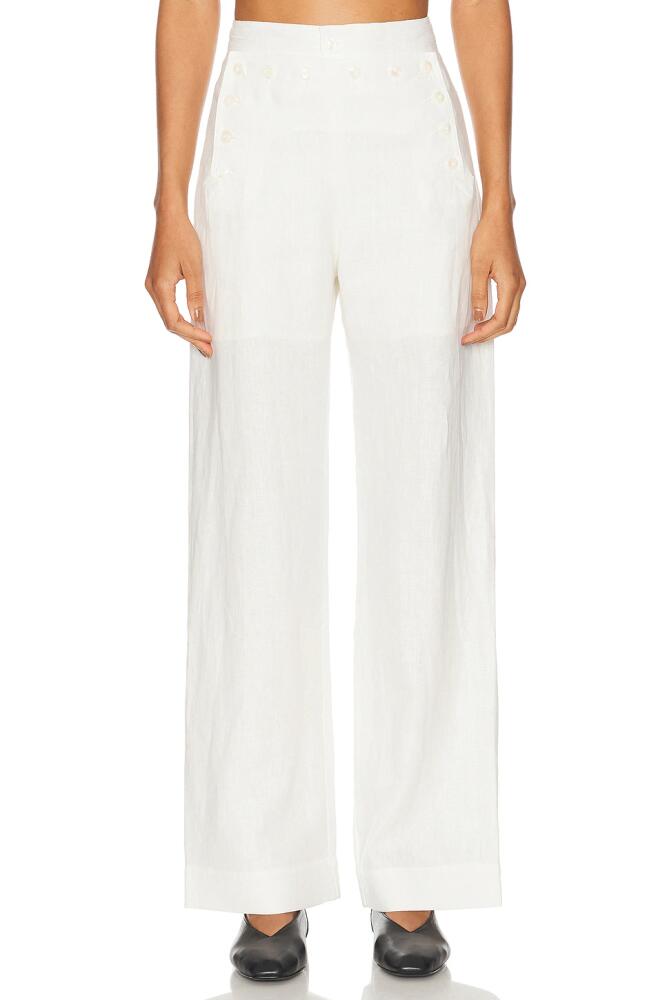 BODE Linen Sailor Trouser in White Cover