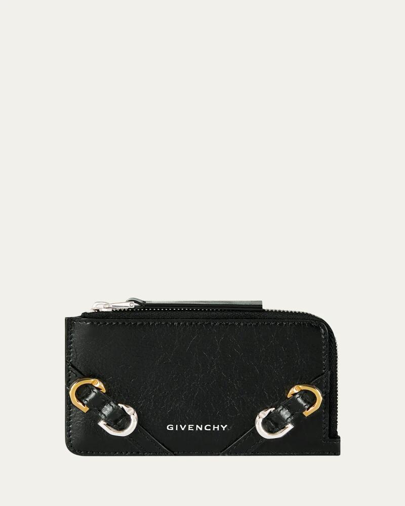 Givenchy Voyou Zipped Cardholder in Tumbled Leather Cover