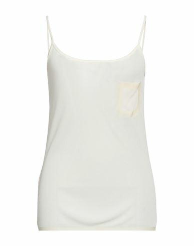 Aviù Woman Tank top Ivory Viscose, Polyamide Cover