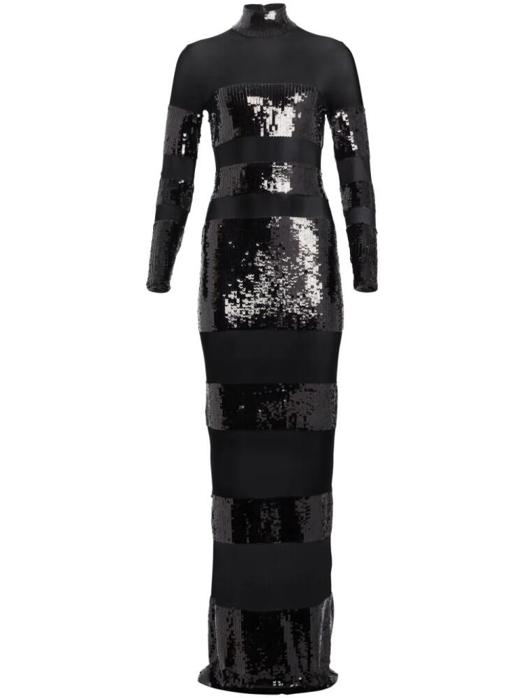 Retrofete Melina sequin semi-sheer gown - Black Cover