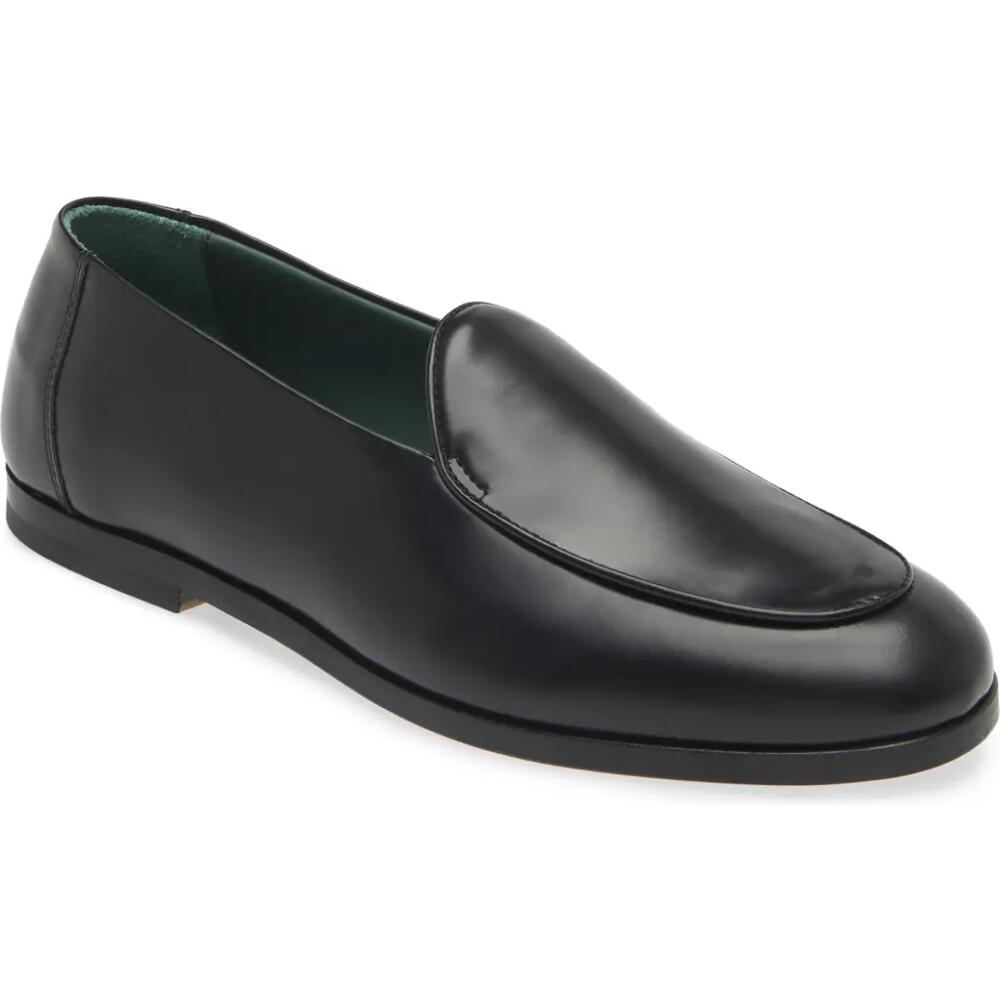 VINNY'S Belgee Apron Toe Loafer in Black Polido Leather Cover