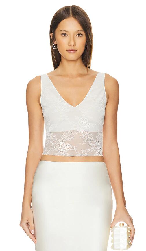 Bec + Bridge Santal Cropped Top in Ivory Cover