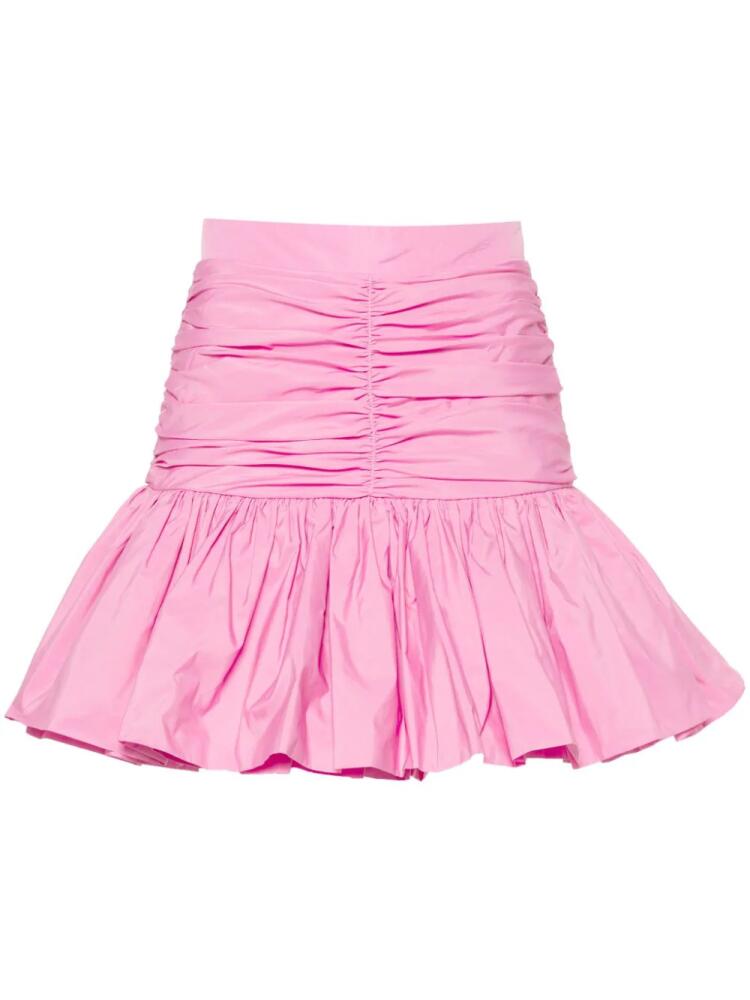 Patou ruffled faille miniskirt - Pink Cover