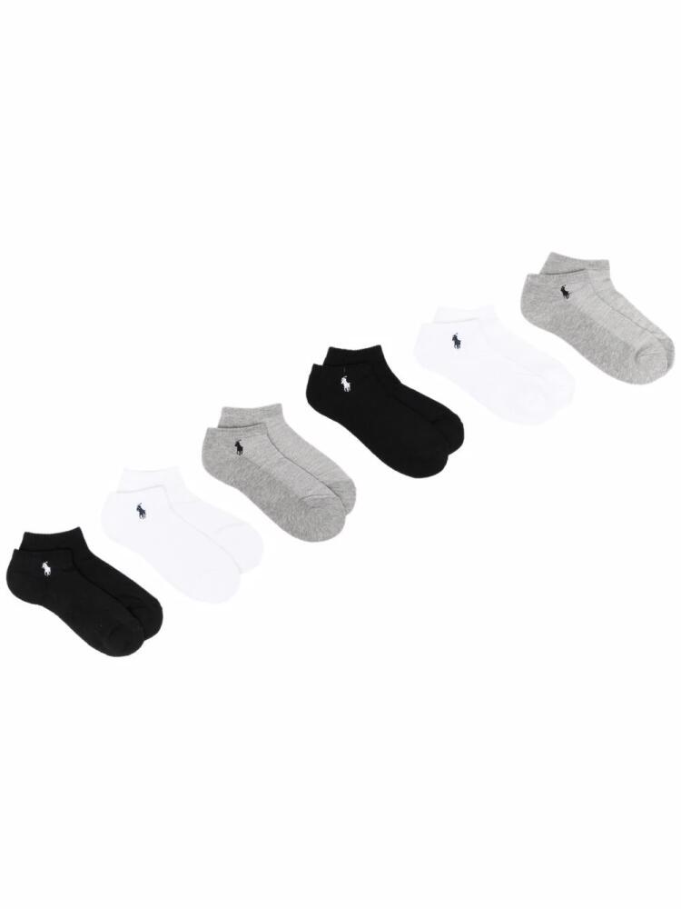 Polo Ralph Lauren logo embroidered ankle socks - Black Cover