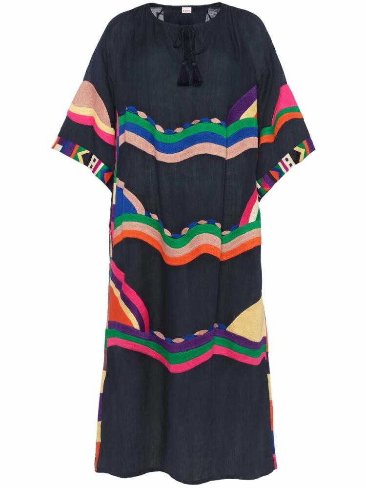 ERES Horizon embroidered linen dress - Blue Cover