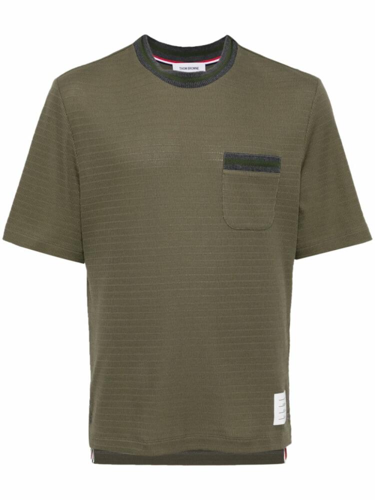 Thom Browne open-stitch cotton T-shirt - Green Cover