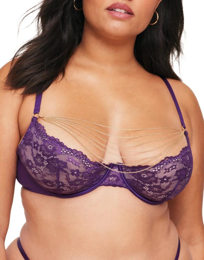 Adore Me Elyza Unlined Demi Bra in Dark Purple Cover