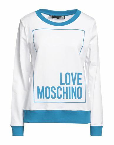 Love Moschino Woman Sweatshirt White Cotton, Elastane Cover