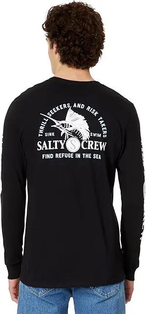 Salty Crew Yacht Club Classic Long Sleeve Tee (Black) Men's Clothing Cover