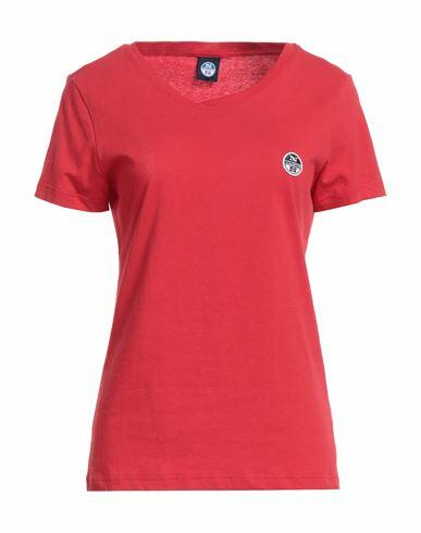 North Sails Woman T-shirt Red Cotton Cover