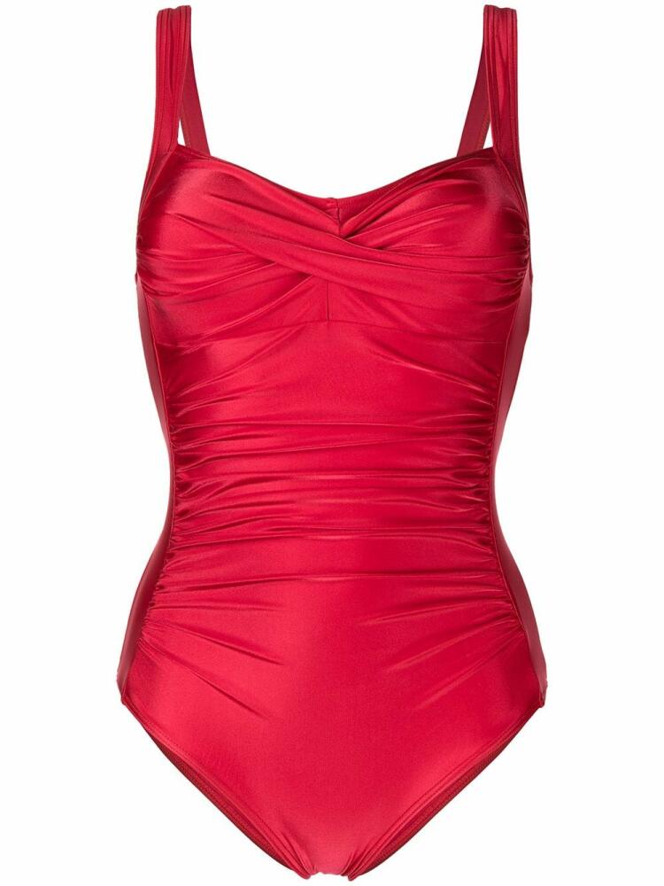 Duskii Diane ruched swimsuit - Red Cover