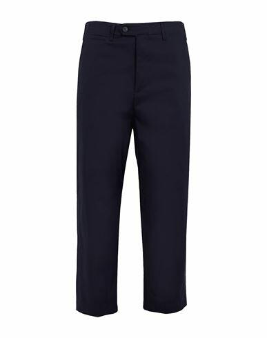 8 By Yoox Cotton Wide-leg Cropped Pants Man Pants Midnight blue Cotton, Elastane Cover