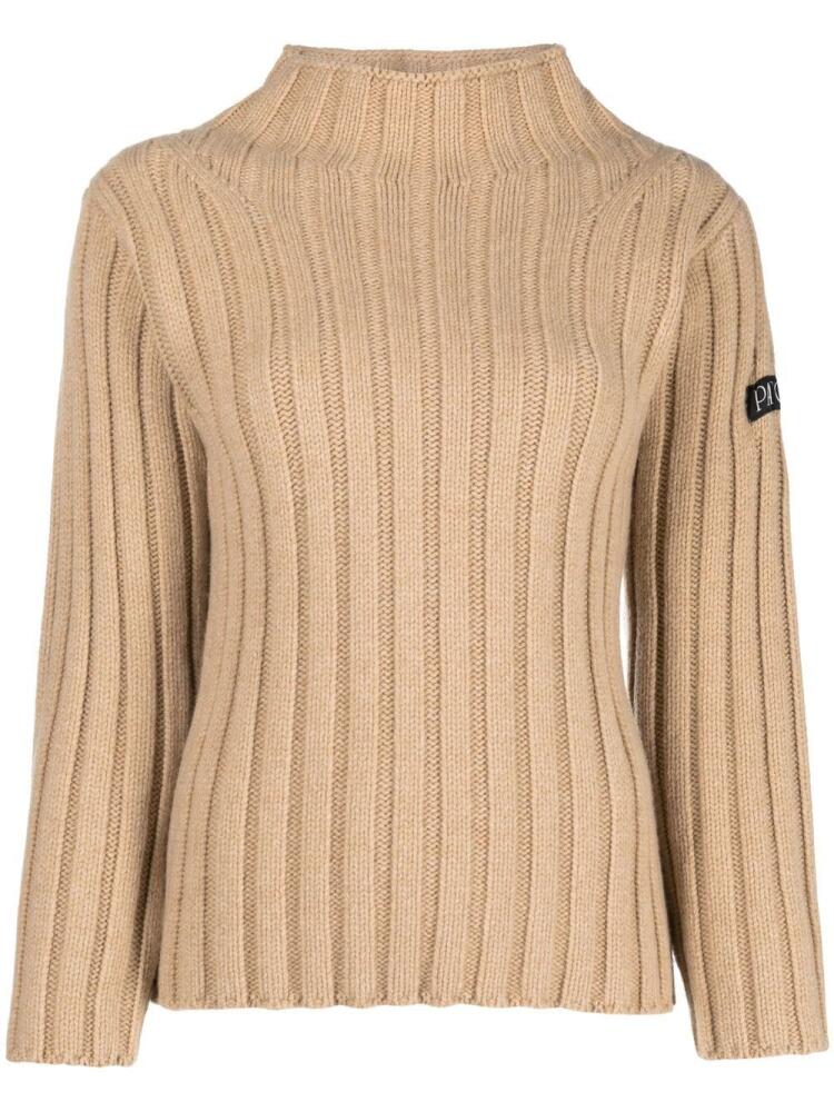 Patou high-neck ribbed jumper - Neutrals Cover