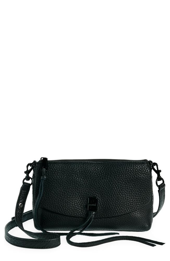 Rebecca Minkoff Darren Top Zip Leather Crossbody Bag in Black Cover