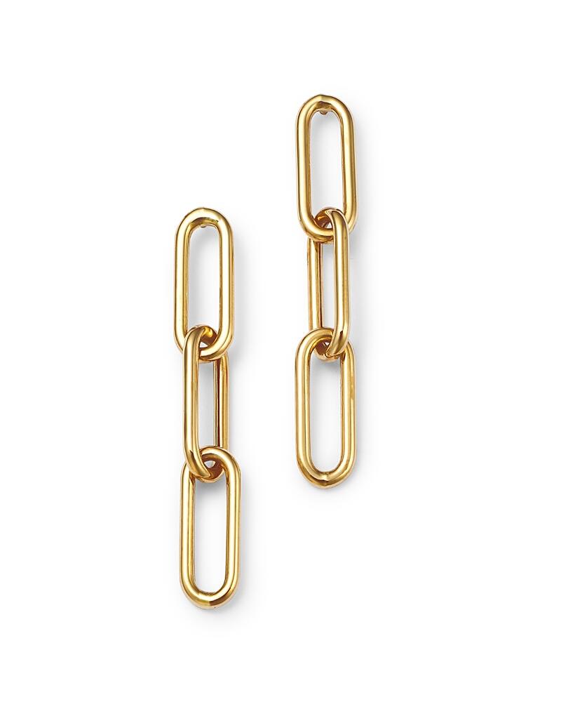 Zoe Chicco 14K Yellow Gold Heavy Metal Paperclip Link Drop Earrings Cover