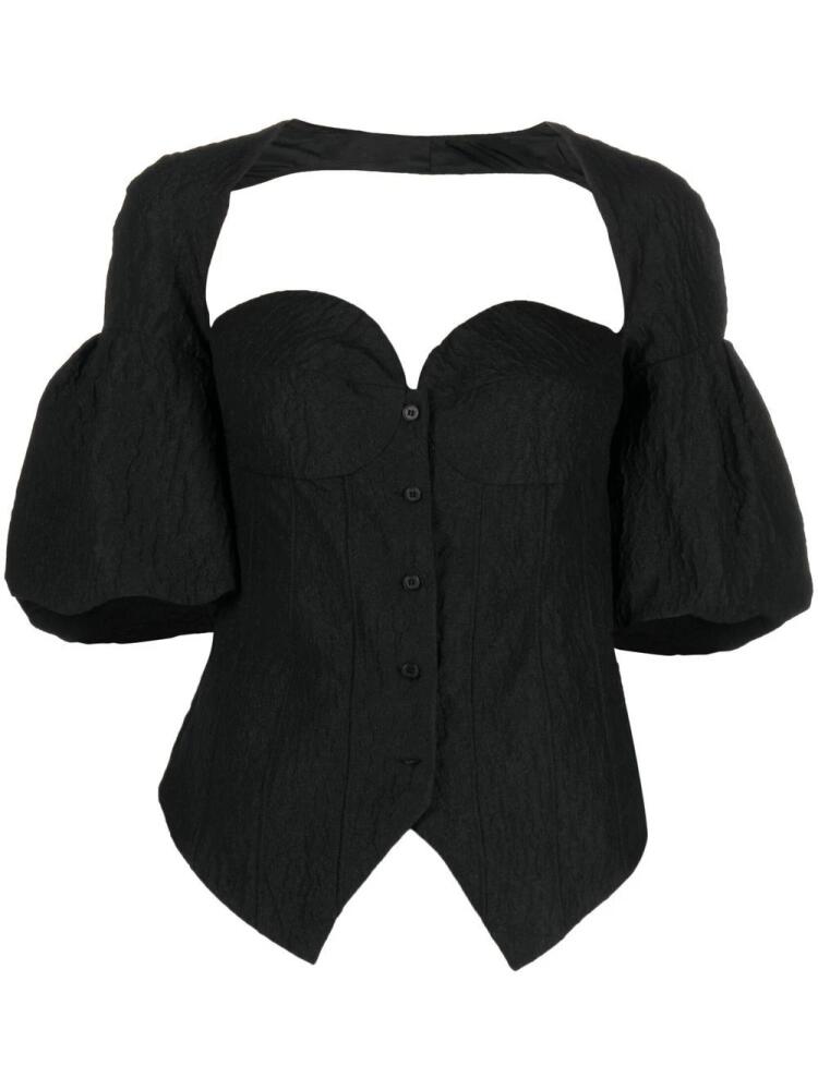 Rosie Assoulin sweetheart-neck blouse - Black Cover