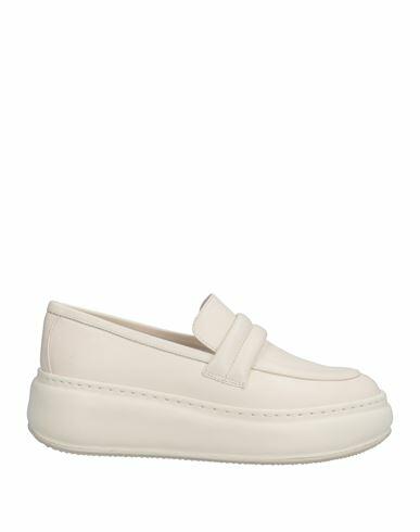 Paola Ferri Woman Loafers White Soft Leather Cover