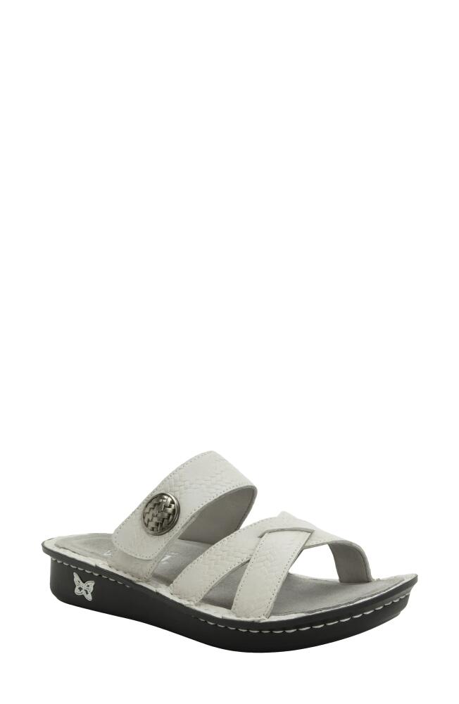 Alegria by PG Lite Victoriah Slide Sandal in Basketry White Cover