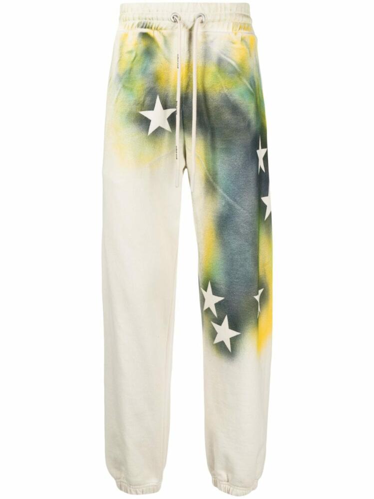 Palm Angels star-print cotton track pants - White Cover