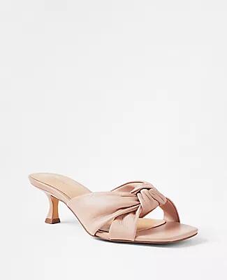 Ann Taylor Knotted Leather Sandals Cover