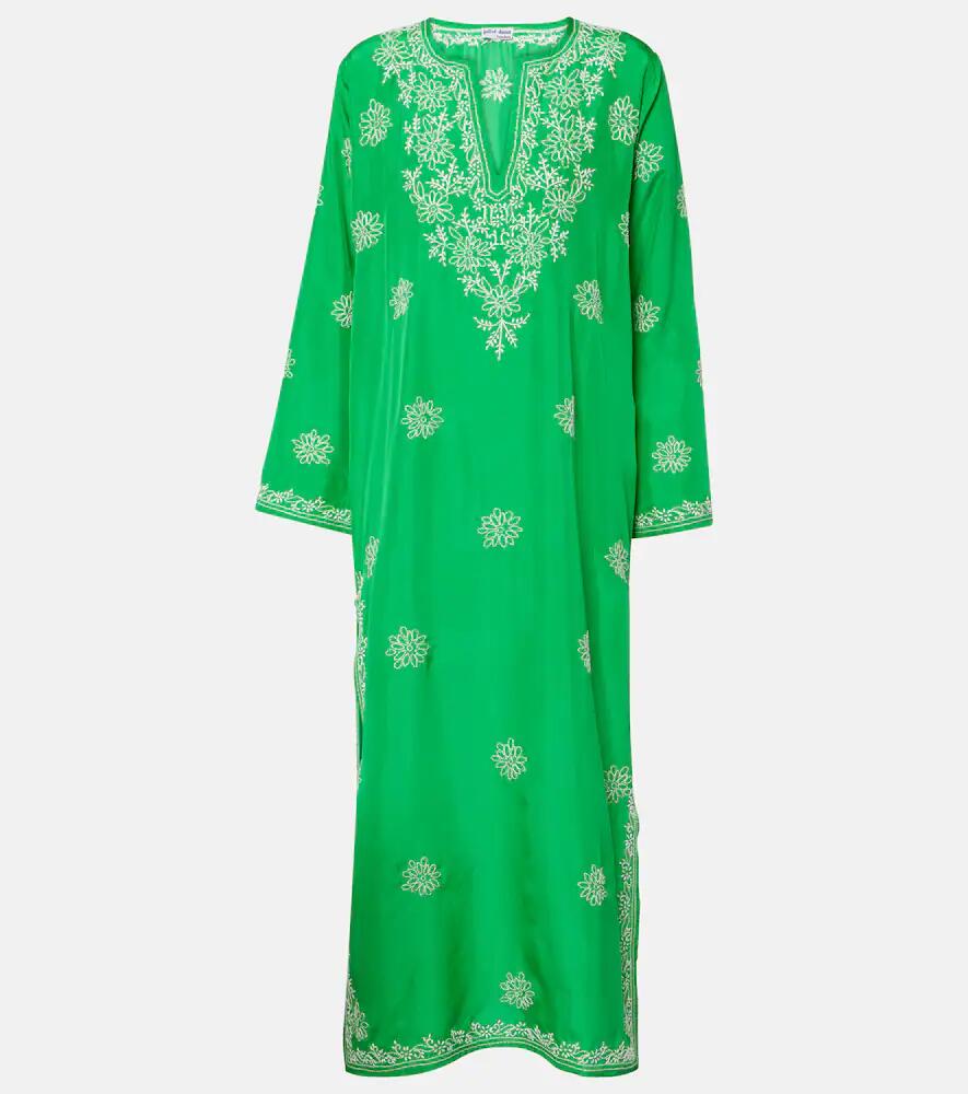 Juliet Dunn Embroidered silk kaftan Cover