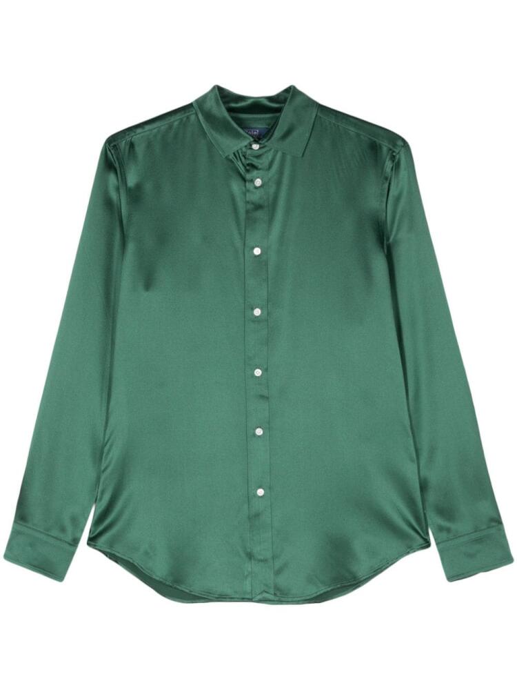 Polo Ralph Lauren long-sleeved silk shirt - Green Cover