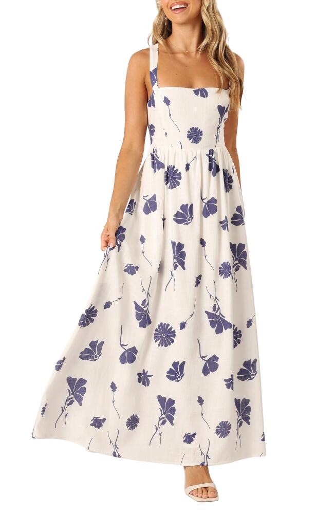 Petal & Pup Hazel Floral Print Maxi Sundress in Navy Floral Cover