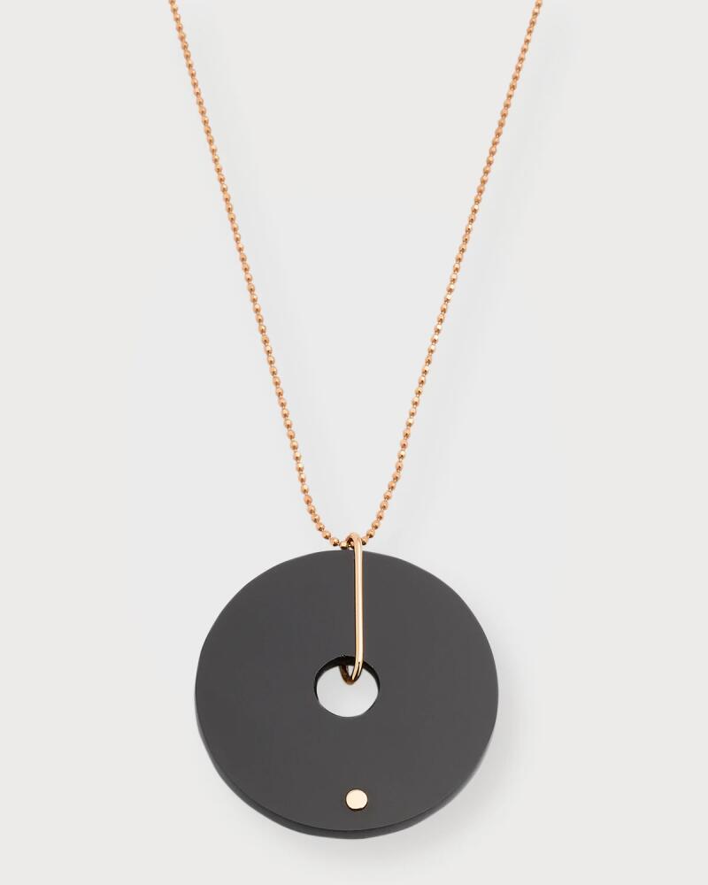 GINETTE NY Donut Onyx On Chain Necklace Cover