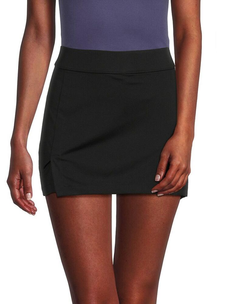 J. Lindeberg Women's Amelie Solid Mini Active Skirt - Black Cover