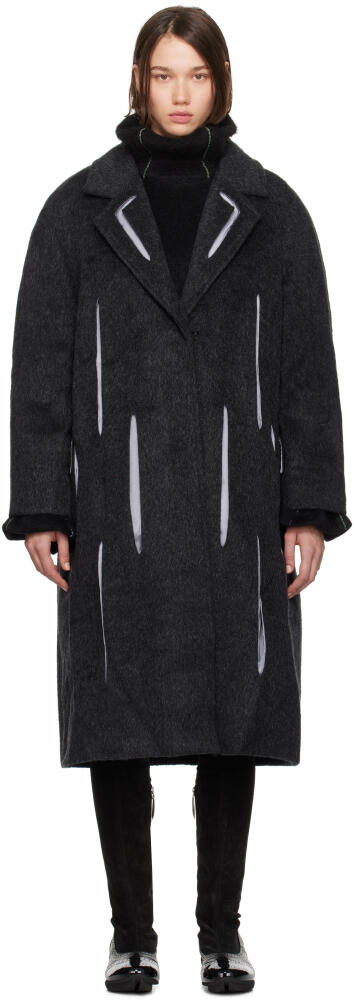 Kiko Kostadinov Gray Bowie Tailored Coat Cover