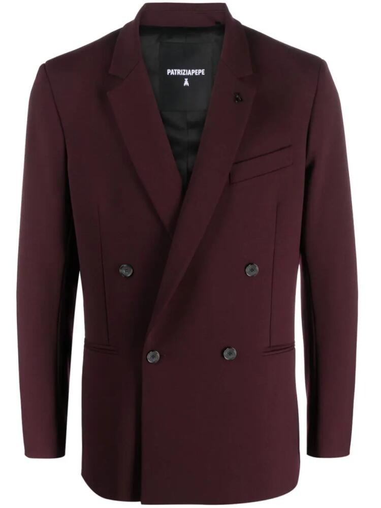 Patrizia Pepe notched-lapels double-breasted blazer - Purple Cover