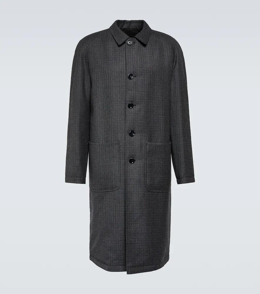 Lardini Single-breasted checked wool jacket Cover