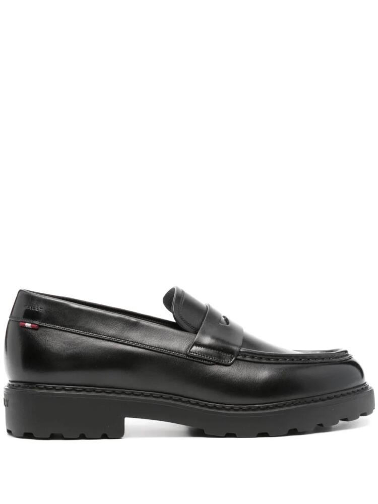 Bally logo-debossed leather loafers - Black Cover